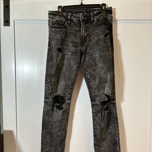 American Eagle Black Ripped Skinny Jeans. Men’s 30/32